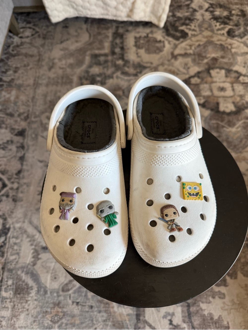 Crocs Kids Classic Clog in White with Fun Charms